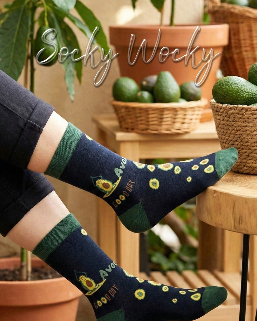 Calze Avo Good Day Serie Umore Avocado
